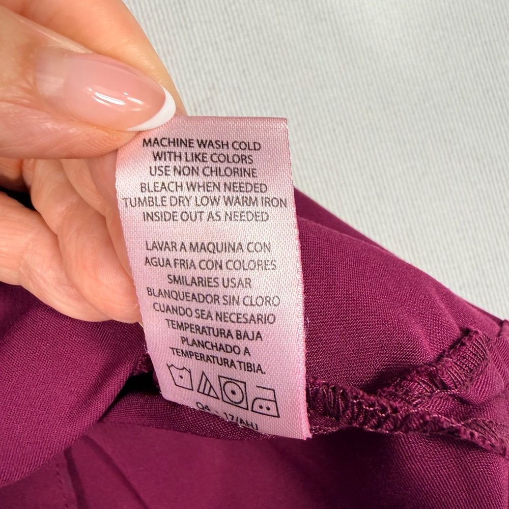 Healing Hands Purple Label Scrub Set XS Burgundy V-Neck Top Drawstring Pants - Picture 11 of 16